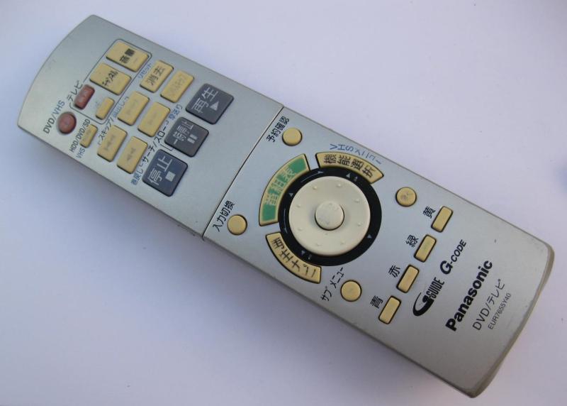 【中古】Panasonic ヴィデオディスク録画媒体リコーダー用遠隔操作 EUR7655Y40