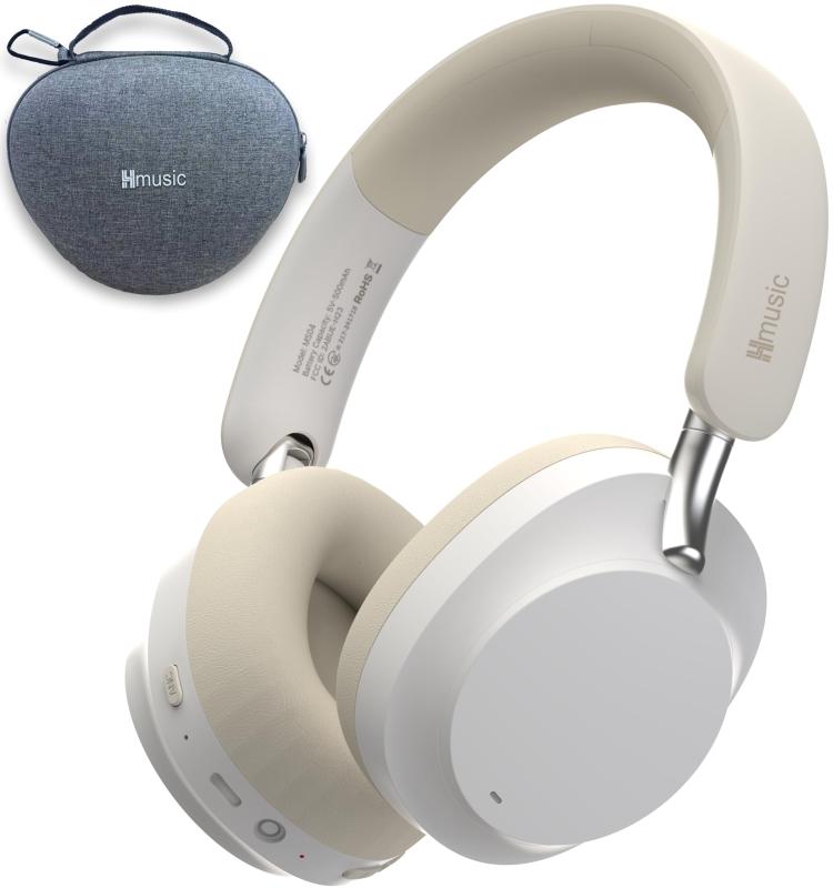 Hmusic 受話器 Bluetooth5.3 【日本語音吐お引き回し積み上げる】 最大限度 80 第四次元生まれ変わり 有線/無線電話両用無線電話尖端仕掛ける ハイレゾ相応う(AUX繋ぎ合わせる時) 4 マイクロホン ANC ノイズキャンセリング \u0026amp; ENC 電話を掛けるイヤホ