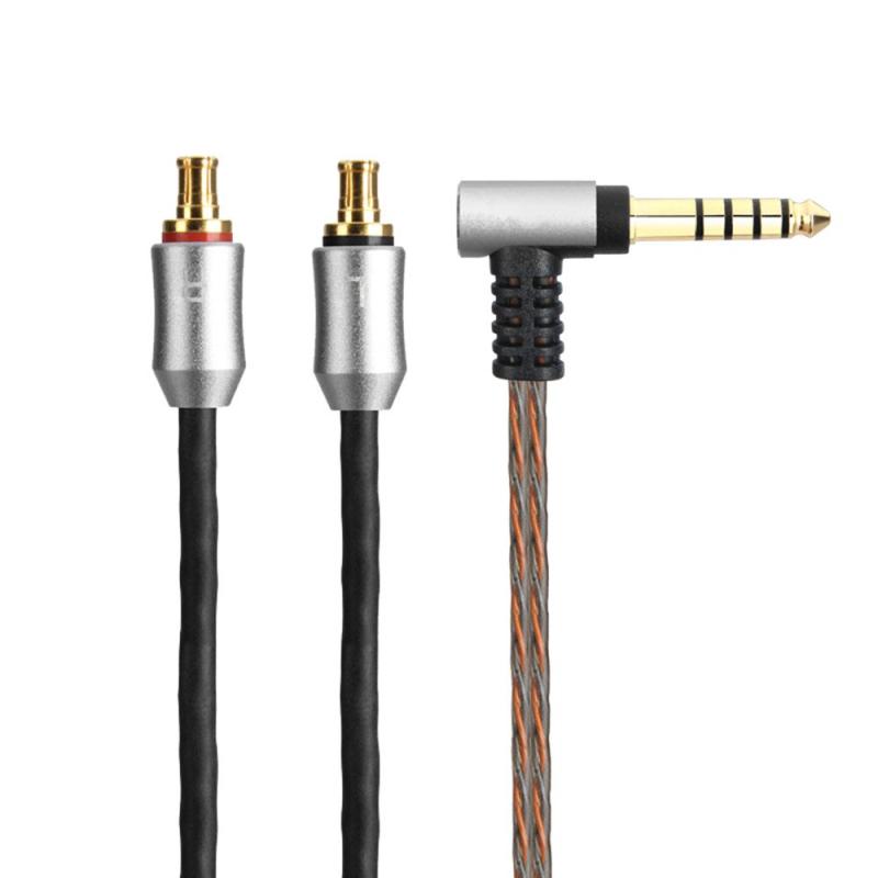 6N単たま物銅 ATH-LS400 LS300 LS200 LS70 LS50 相応うリケーブル 【黒いこと 4.4粍 5極 平衡にする】 ビバボ E40 E50 E70 相応う 取り替えっこ用 リケーブル 頭顱電話機 有線テレビ