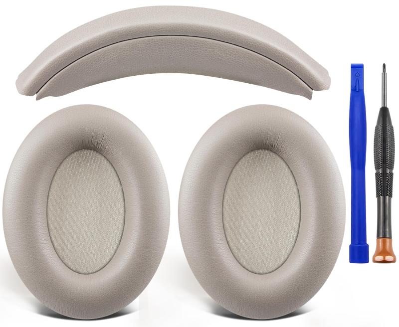 SOULWIT イヤーパッド + 尖端ダンス楽隊 仕掛ける Sony WH-1000XM3 (WH1000XM3) Over-Ear 用 尖端仕掛ける 取り替えっこ 一揃いの道具 受話器 替え パッド 落ち込み押しとどめる 座布団 DIY ヘッドストラップパッド 取りつくろう 部分品