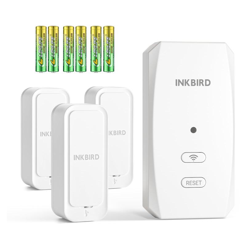 INKBIRD 無線LAN 温湿度計 仕掛ける 無線電話 高的確さ 体温計 湿度計 適用業務相応う 時を移さずアラート告げ知らせる 1年歳のクラウドデータストレージ IP65雨合羽 かわき切る打つ手 温湿度保護すること (Wi-Fiこしき 1つ + Bluetooth 体温湿度セ