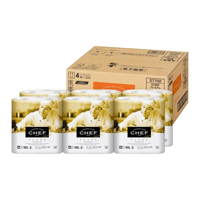 花王プロシリーズ【大容量】 【ケース販売】 花王 CHEF シェフ プレミアム M 100枚&times;2ロール 梱販売用 業務用 クッキングペーパー キッチンペーパー 花王プロフェッショナル・サービス｜LINEAR shop