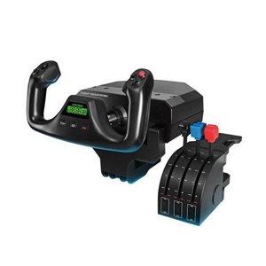 ロジクール (Logicool) プロ フライト ヨーク ＆ スロットル クアドラント シミュレーション コントローラー G-PF-YS｜LINEAR shop