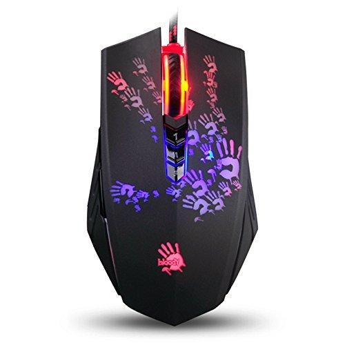 A60 Black Neon Infrared-Micro Switch Adjustable 4,000CPI Gaming Mouse with Advanced Weapon Tuning & Macro Setting, Light St|LINEAR shop