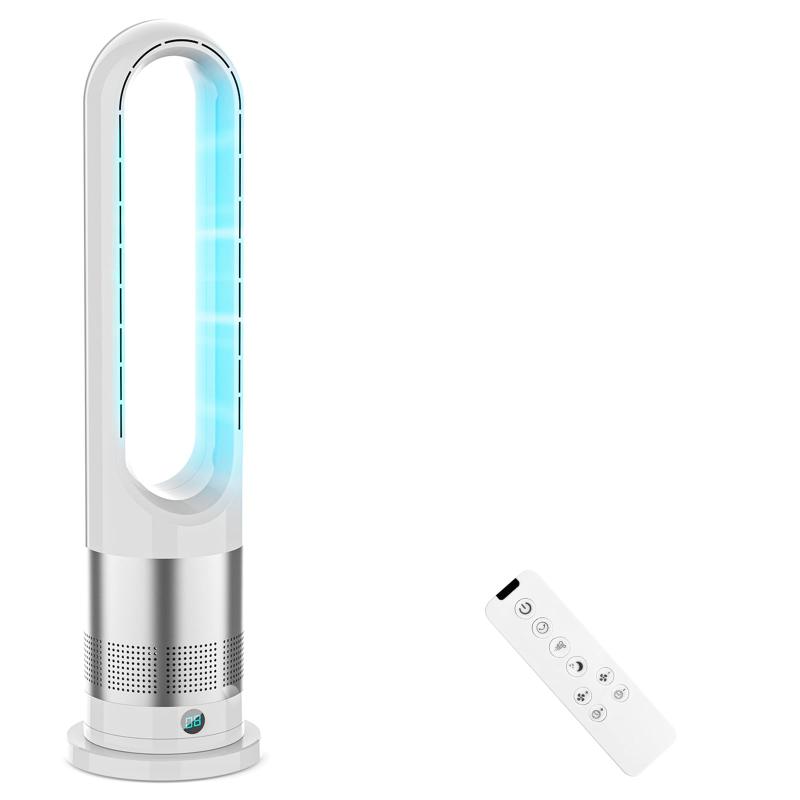 扇風機羽なし タワーファン【2025最新進化・静音・ DCモーター節電】8段階風量調節 100°自動首振り 大風量 強力送風 微風&強風&おやすみモード 省エネ 9Hタイマー 静音 羽根なし扇風機 |LINEAR shop