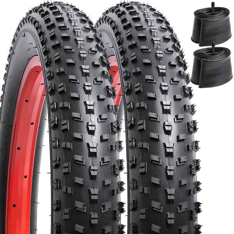 YunSCM 2本セット,20 3.0 タイヤ,20x3.0 76-406 自転車タイヤ + 20x3.0/3.5 チューブ 肉厚 米式バルブ32mm,適用 20インチ 3.0 ファットバイク,Y-064｜LINEAR shop 10,639円