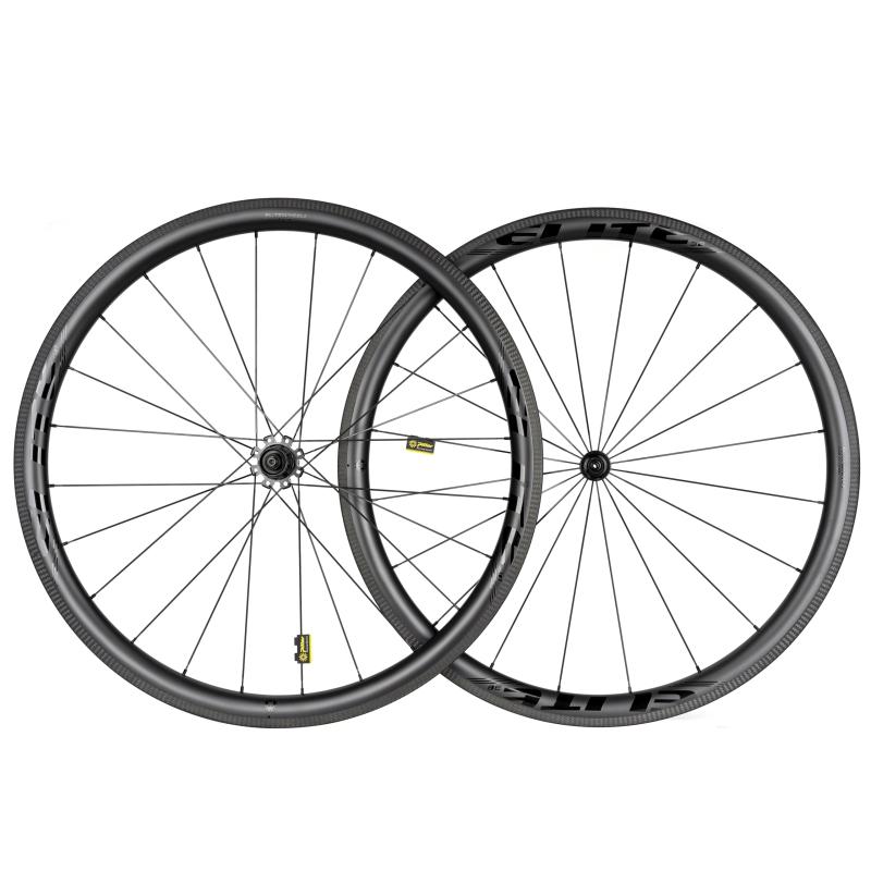 ELITEWHEELS ロードバイク カーボンホイール 700c クリンチャー カーボンホイールセット チューブレス対応 サイクリングホイール Uシェイプ｜LINEAR shop 58,619円
