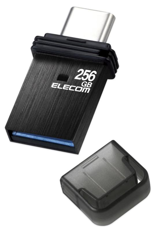 エレコム USBメモリ 256GB USB3.2(Gen1) Type-C キャップ式 ブラック MF-CAU32256GBK|LINEAR shop