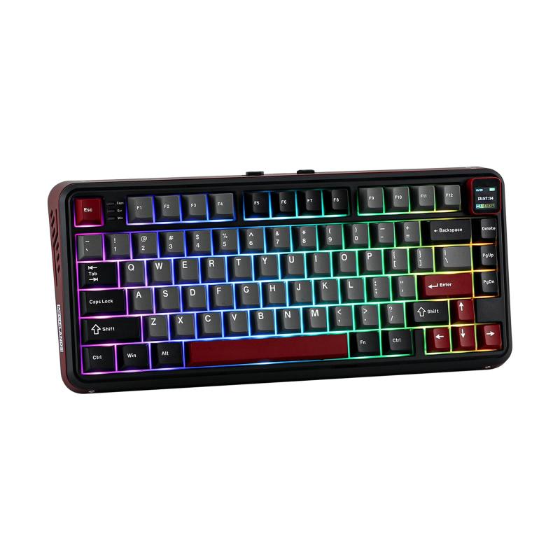 MechLands Vibe75 75%ワイヤレスゲーミングキーボード 交換可能スクリーンモジュール搭載 ホットスワップ対応 クリーミーメカニカルキーボード ガスケット構造 BT5.0/2.4GHz/USB-C 3モード接続 5層パ|LINEAR shop