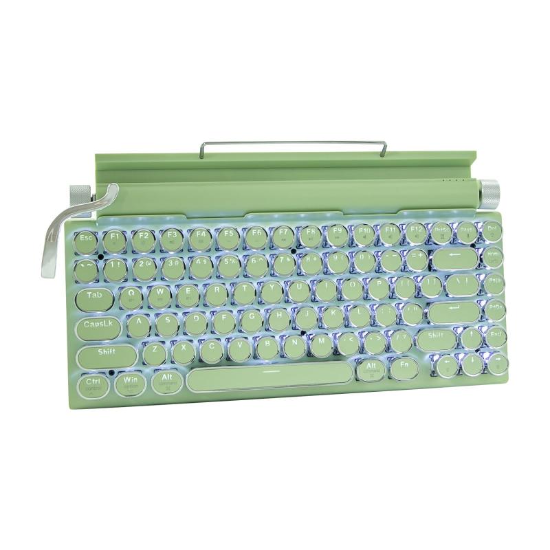 OUSEITECH タイプライター型 メカニカルキーボード 青軸 LEDバックライト ホットスワップ対応 83キー防衝突 BT5.0 防水防塵 ワイヤレス Windows/Mac/Android/IOS/LINUX/VISTA対応 レトロなデザイン 75|LINEAR shop