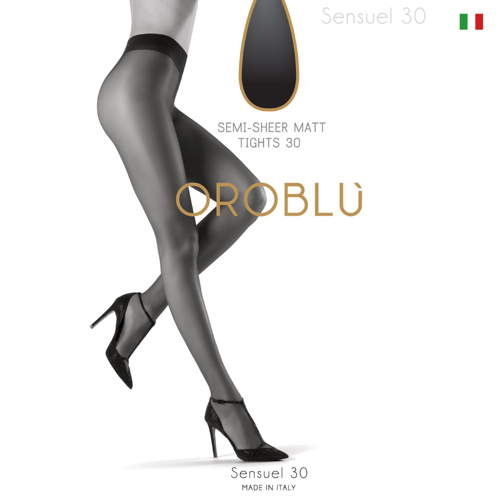 楽天市場】【OROBLU】（オロブル）Sensuel（センセル）30インポートタイツ30デニールフラットシームコットンガゼットセミマットシアータイツ インポートランジェリー Felice