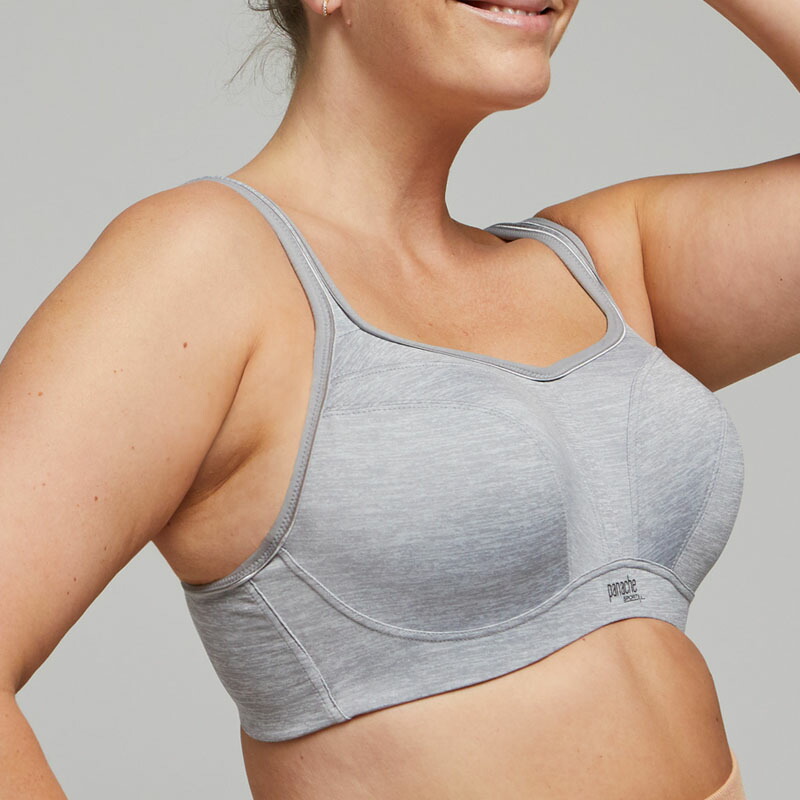 ☆揺れ防止スポーツブラ【最短発送】ワイヤー入りスポーツブラ Panache Sports Bra フィットネスブラ 揺れないスポーツブラ 大きいカップスポーツブラ グレーマール ライトグレー 送料無料 10,478円