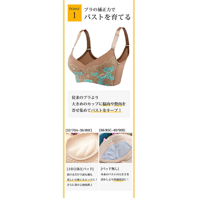 ナイトブラ/育乳ブラ/補正下着ブラジャー/バストアップブラ/おやすみブラ/睡眠ブラジャー/夜用ブラ/ブラジャー大きいサイズ/オリアナブラ/ショーツセット