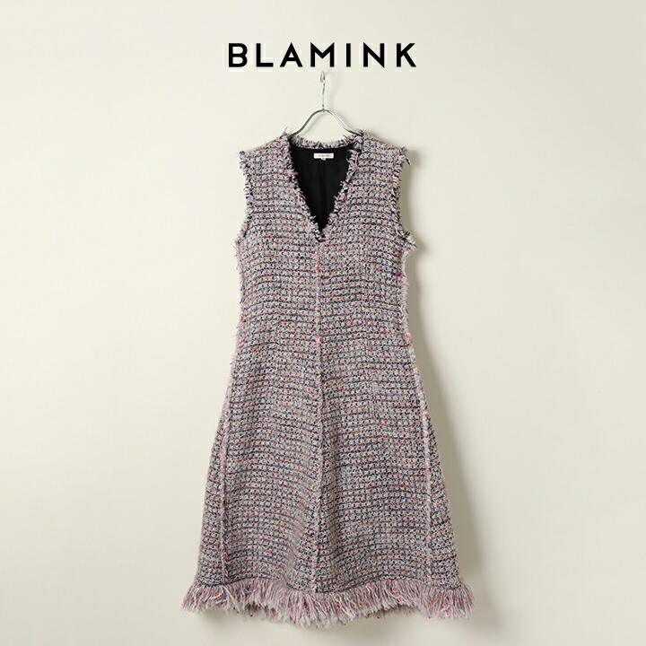 楽天市場】【50%OFFセール】BLAMINK ブラミンク ウールVネックロングスリーブワンピース{7926-230-0233-BEG-BJA} :  link bar