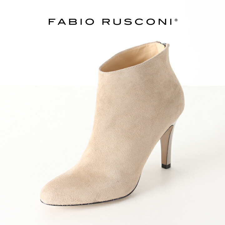 【30%OFF大売り出し】FABIO RUSCONI ファビオルスコーニ FIGARO CAMOSCIO スエードアーモンドトゥブーティー{-AHA}