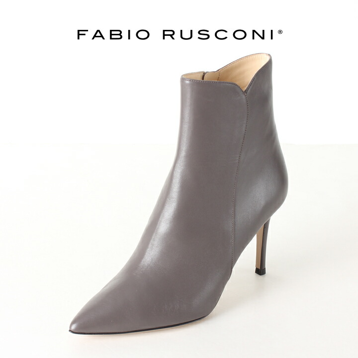 【30%OFF大売り出し】FABIO RUSCONI ファビオルスコーニ NICK GUANTINO スムースポインテッドトゥショートブーツ{-AHA}