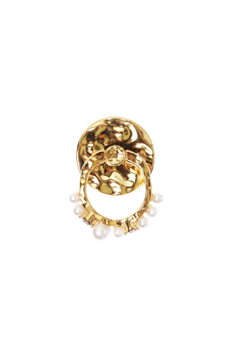 【30%OFF大売り出し】VINTAGE HOLLYWOOD ビンテージハリウッド Pearl wave Ring Phone Grip{-BCA}