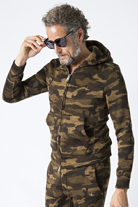 ▽50%OFFアウトレットセール47,300円&rarr;23,650円▽ 1piu1uguale3 ウノピゥウノウグァーレトレ BRUSHED BACK FLEECE CAMO BASIC PARKA{MRB110-POE013-66-AEA}｜link bar