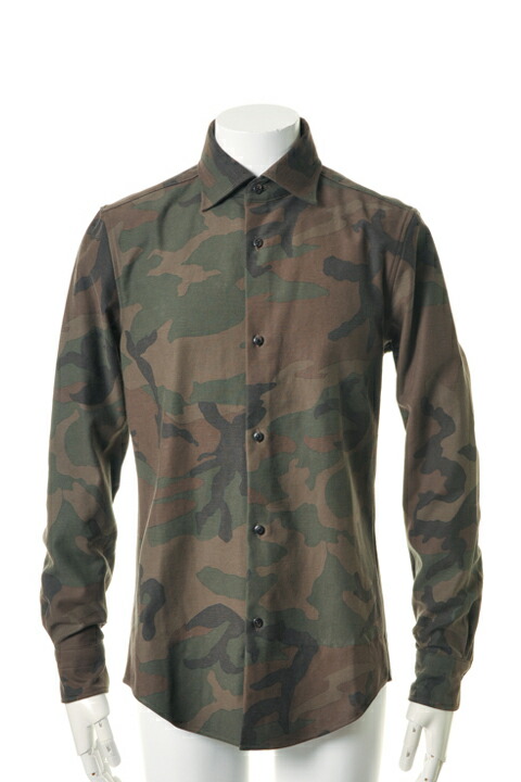 ▽65%OFFアウトレットセール39,600円→13,860円▽ 1piu1uguale3 ウノピゥウノウグァーレトレ original camo ahirts collection for UNDERBAR plain L/S{-ABA}