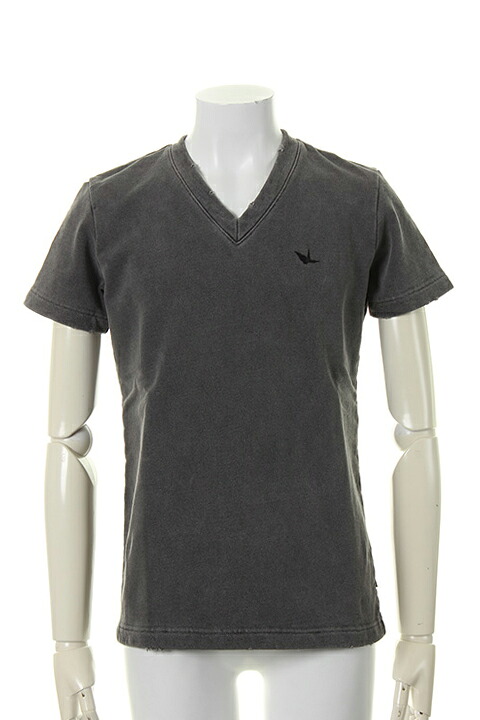 【40%OFFセール】1piu1uguale3 ウノピゥウノウグァーレトレ AMERICAN DRY SWEAT STONE DAMAGE V-NECK{MRT150-COT226-99-AHS}