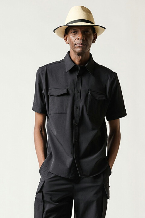 【30%OFFセール】1piu1uguale3 ウノピゥウノウグァーレトレ S/S SAFARI SHIRTS{-BDS}