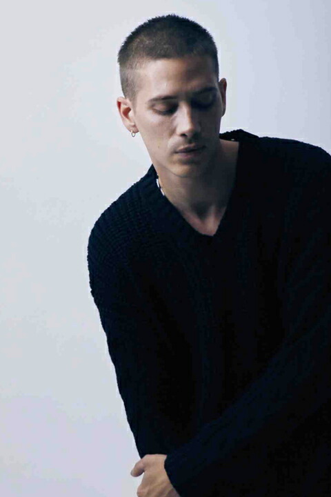 9200 by attack the mind 7 キュウセンニヒャク by アタックザマインドセブン Drop shoulder cable V-NECK PULLOVER{NB-050CT01-99-AHS} メンズファッション-トップス-ニット・セーター