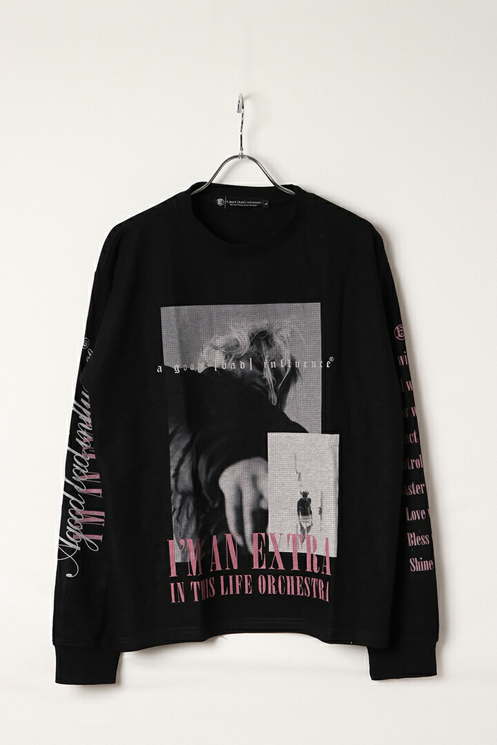 【10%OFF大売り出し】a good bad influence アグッドバッドインフルエンス I AM AN EXTRA LONG SLEEVE T-SHIRT{-BEA}