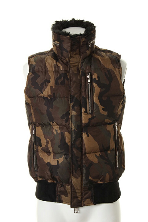 【30%OFF大売り出し】AKM エイケイエム LIMONYA CAMO FLIGHT DOWN VEST{-AEA}