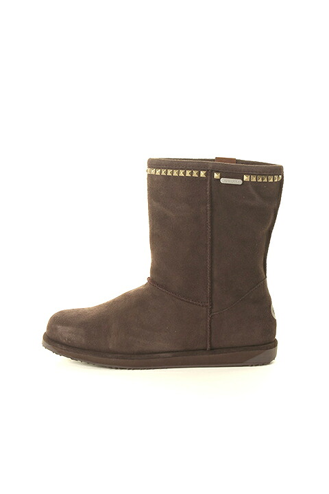 ▽アウトレットセール 60%OFF▽ AKM エイケイエム WATERPLOOF COW SUEDE／AUSTRALIAN SHEEP SKIN／STUDS PATTERSON LO BOOTS{-ADA}｜link bar