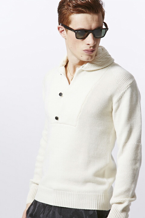 【30%OFF大売り出し】AKM エイケイエム WOOL/COTTON BLAST Modern\u0027s cable shawl{MM032-CNW004-10-AEA}