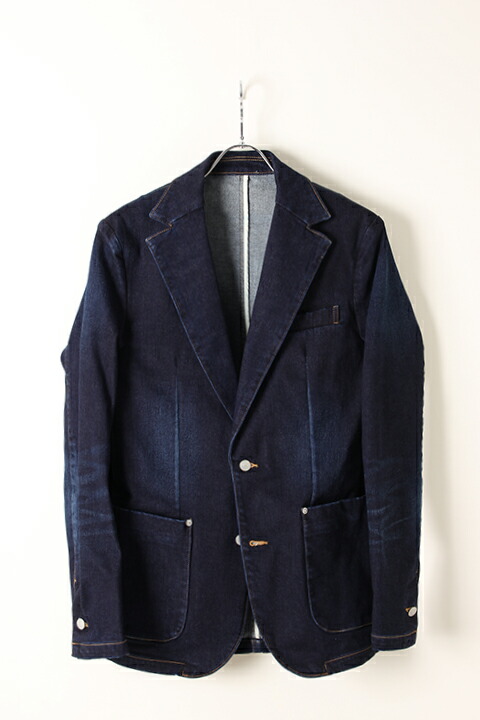 【30%OFF大売り出し】AKM エイケイエム ULTRA STRETCH DENIM 12.3薬局衡オンス 2B JKT{B333-CNU147-DN54-AIA}