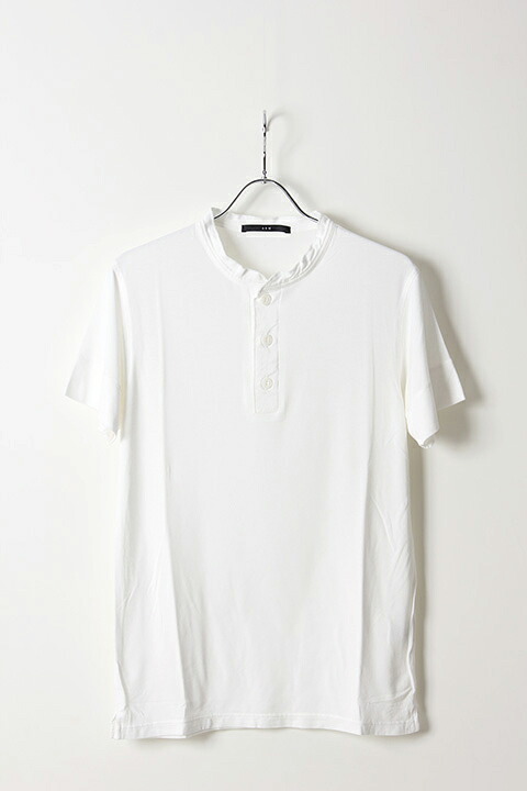 【30%OFFセール】AKM エイケイエム COTTON BACK SATIN HK HENRY CREW T{T149-RAY007-10-AIS}｜link bar