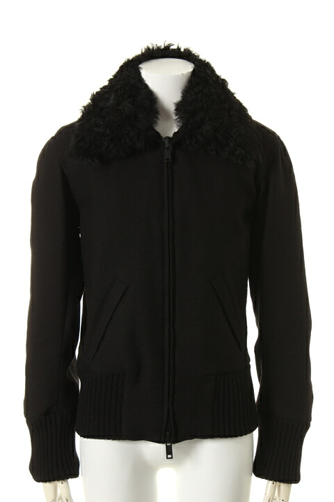 【30%OFFセール】ANN DEMEULEMEESTER アンドゥムルメステール BOMBER JACKET CONRAD BLACK+LAURENZ BLACK{21-41-462014-013-AFA}|link bar