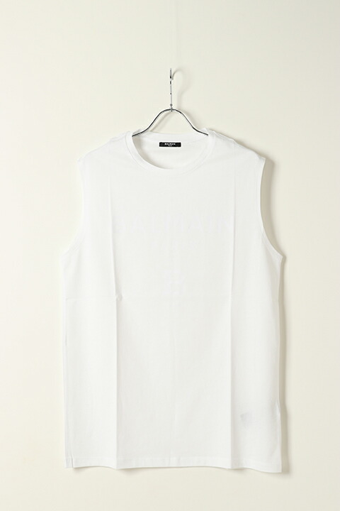 【30%OFF大売り出し】BALMAIN バルマン BH1 C\u0026S TANK PRINT B-LOGO{11EC001B029-OFA-BAS}