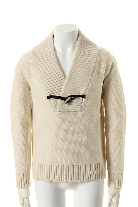 【50%OFFセール】BARK バーク VIRGIN WOOL SHAWL COLLAR JUMPER{474-13730001-110-AEA}