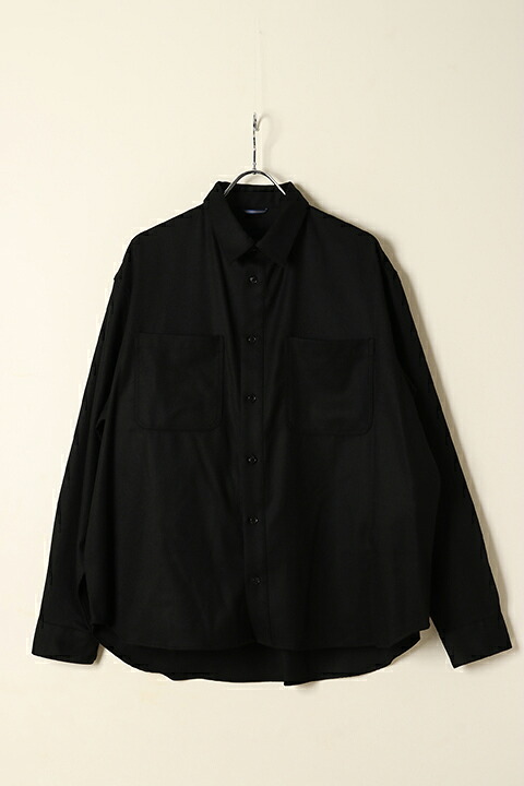 【30%OFFセール】junhashimoto ジュンハシモト WOOL MELTON SHIRTS{-BBA}
