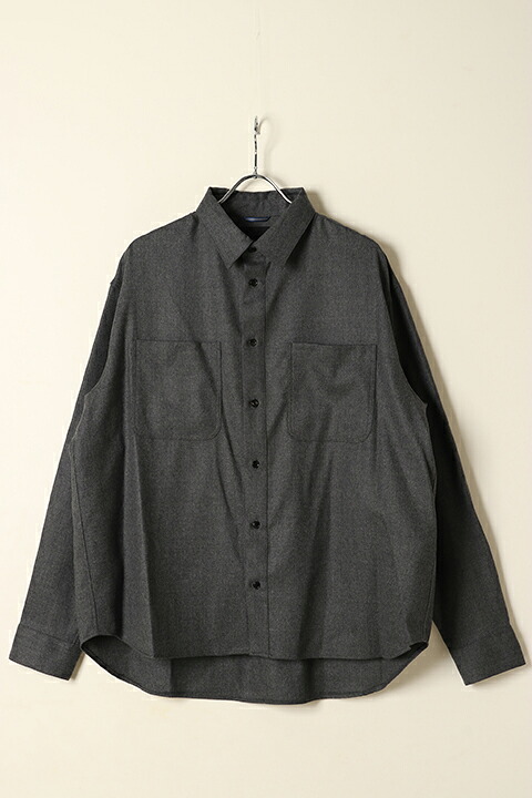 【30%OFFセール】junhashimoto ジュンハシモト WOOL MELTON SHIRTS{-BBA}