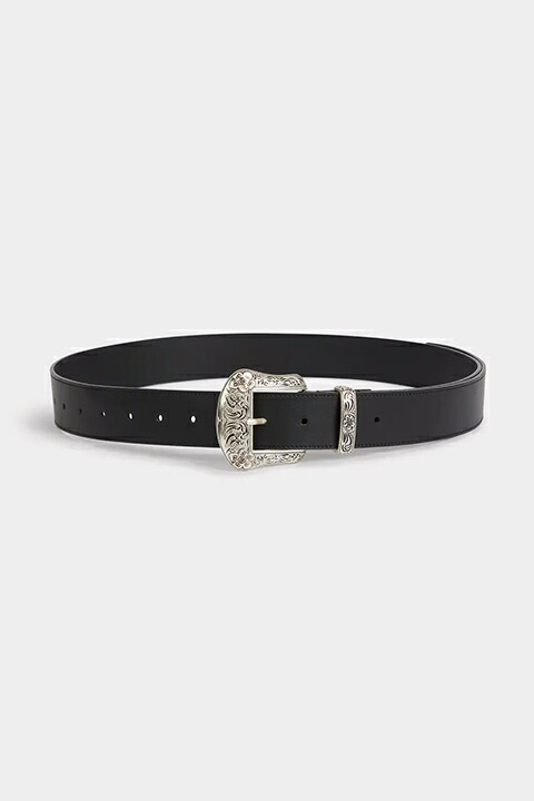 【30%OFFセール】KENZO ケンゾー KENZO Buckle' ウエスタン レザー ベルト{-BDA}