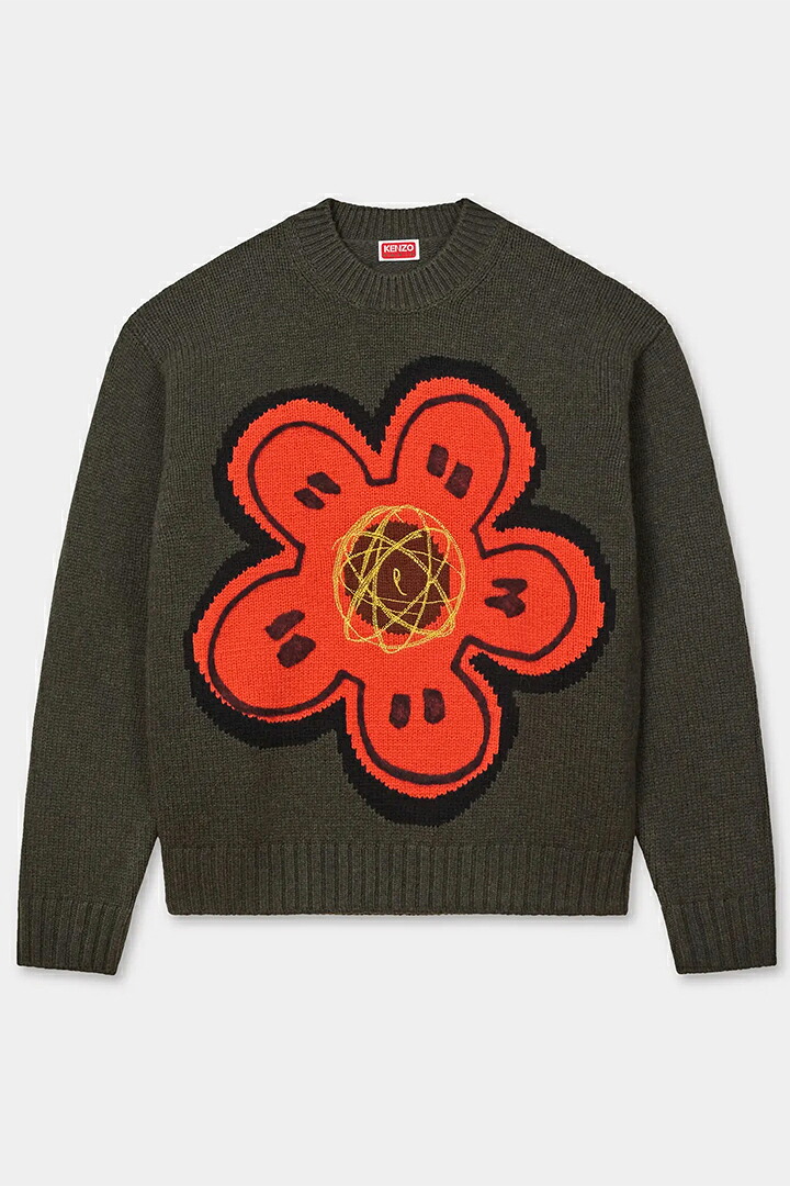 【10%OFFセール】KENZO ケンゾー Kenzo x Futura 2000' エンブロイダリー ニット ウール ジャンパー{-BEA}|link bar