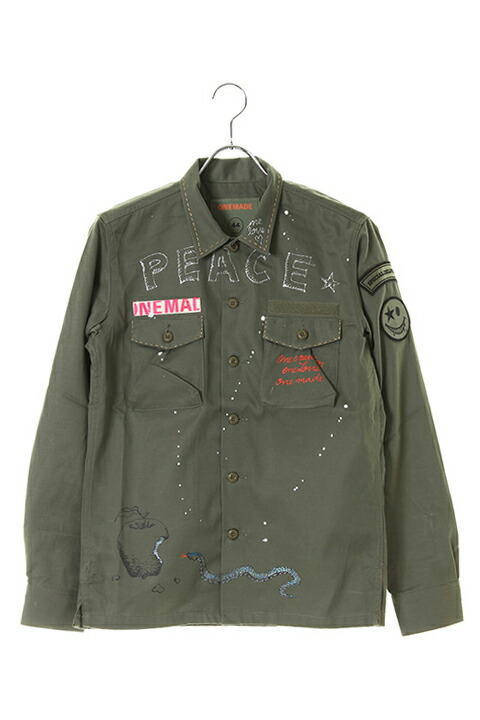 ONE MADE ワンメイド Military Shirt EX{-AHS}|link bar