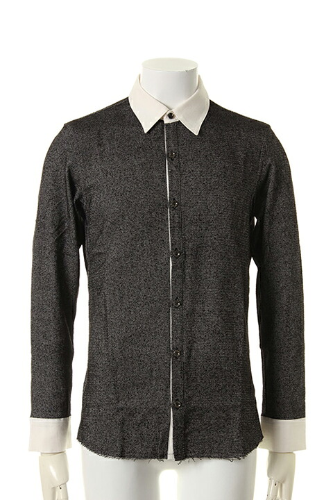 OURET オーレット SILK COTTON DOBBY STRETCH CRELIC SHIRT{OR161-0551-92UB-AFS}｜link bar