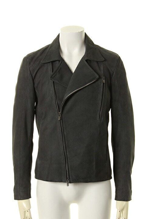 【50%OFFセール】OURET オーレット OIL SHEEP NUBUCK DOUBLE RIDERS JACKET{-AGA}