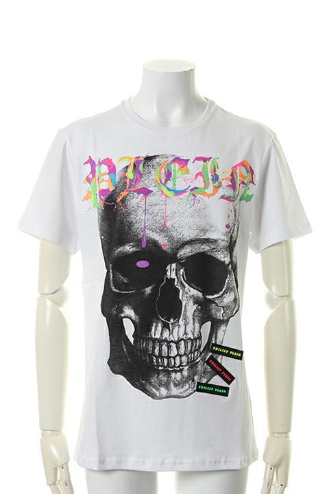 【30%OFFセール】PHILIPP PLEIN HOMME フィリッププレインオム T-shirt Round Neck SS "Airplanes"{-AHS}|link bar