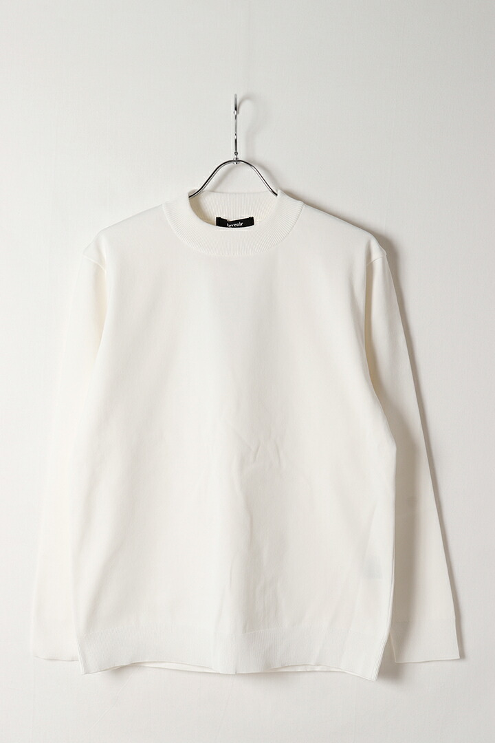 Revenir リブニール WASHABLE KNIT MOCKNECK L/S{-BEA}