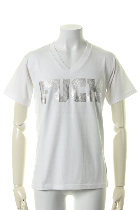 【30%OFFセール】T' ティー 【THE SECRET COLLABORATION ART series 歴清社×T' “GOLD＆PLATINUM” TEE】Vee Neck Short Sleeve BASIC（K621）{-AHS}