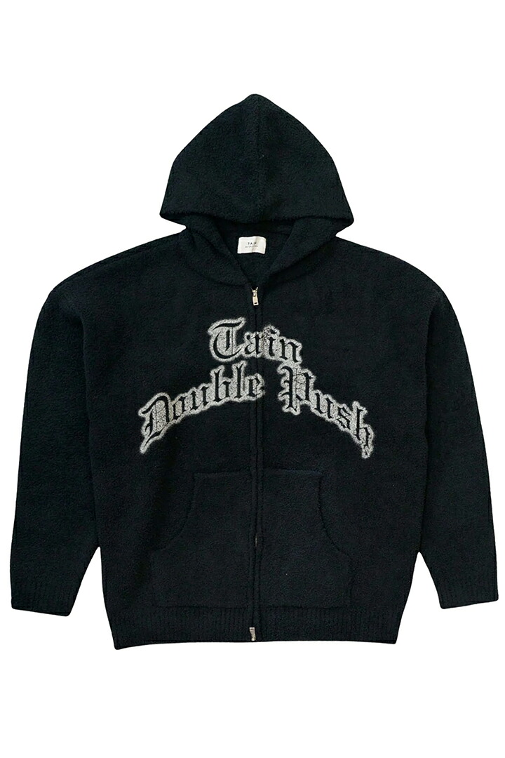 【10%OFF大売り出し】TAIN DOUBLE PUSH タインダブルプッシュ SHAGGY KNIT HOODIE{-BEA}