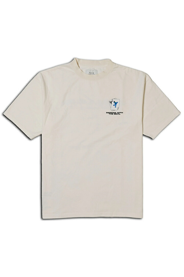 【20%OFFセール】TAIN DOUBLE PUSH タインダブルプッシュ DANCING WITH THE DEVIL SHORT SLEEVE T-SHIRTS{-BEA}