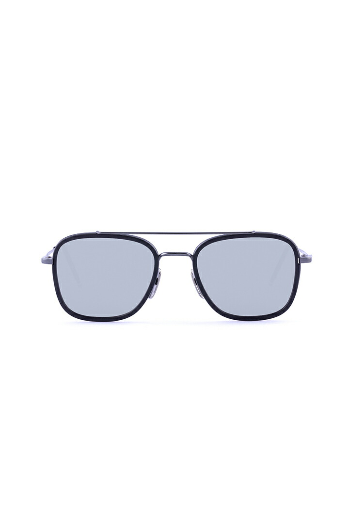 THOM BROWNE トム赤銅色 THOM BROWNE RECTANGULAR AVIATOR SUNGLASSES{E-}{-BFS}