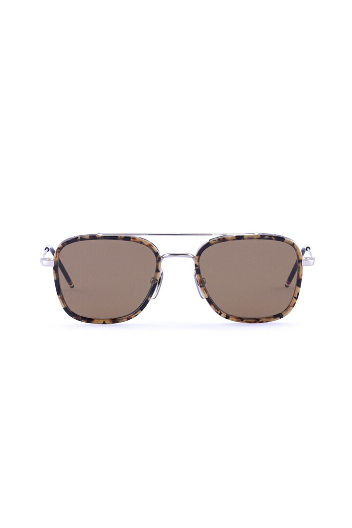 THOM BROWNE トム赤銅色 THOM BROWNE RECTANGULAR AVIATOR SUNGLASSES{E-}{-BFS}