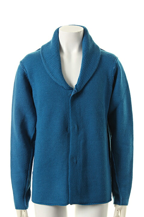 VADEL バデル pigment dyed blast finish 3 hook shawl cardigan{-ADA}｜link bar